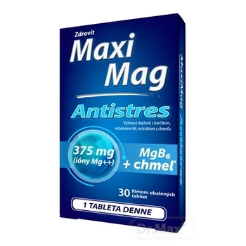 Zdrovit MaxiMag ANTISTRES Mg 375 mg+ B6 1×30 tbl, s extraktom chmeľu