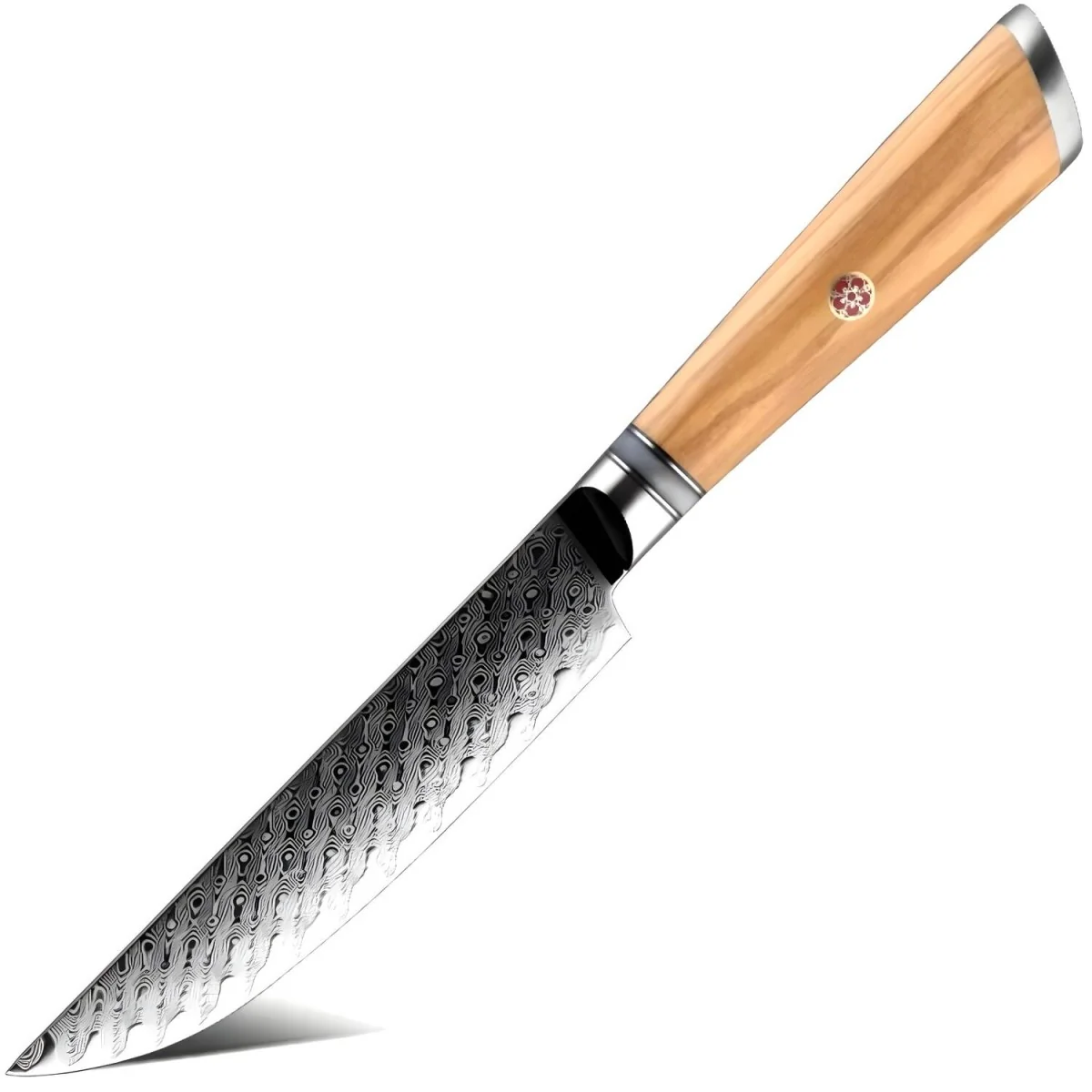 Damaškový kuchynský nôž Hisano-Steak 24,5cm, čepeľ 13cm