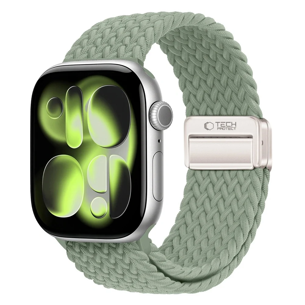 Tech-Protect Nylon Mag remienok na Apple Watch 40/41/42mm, pistachio