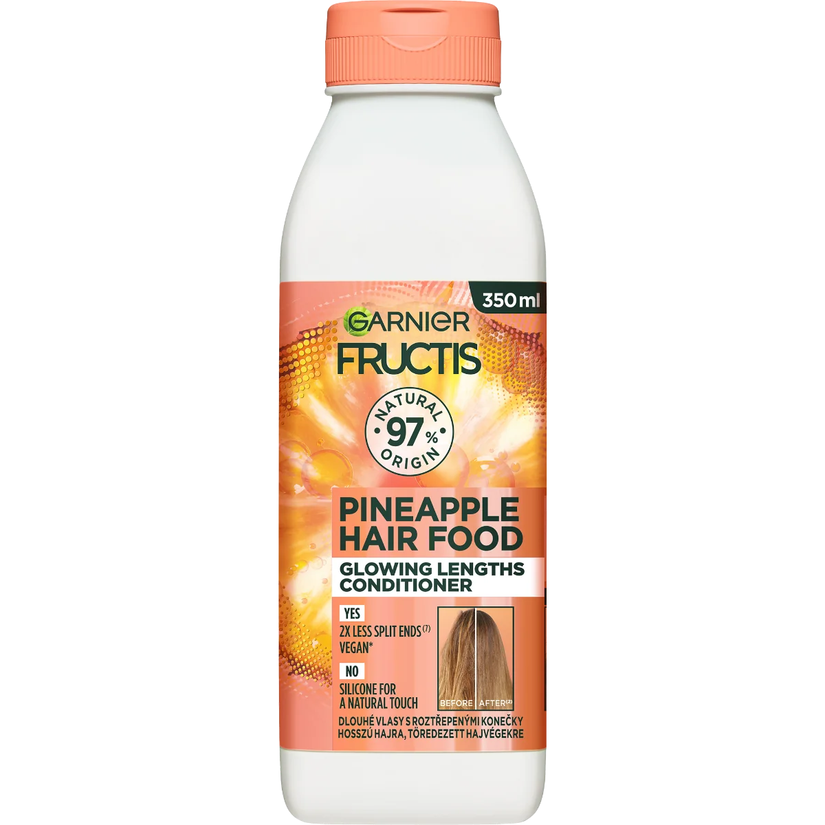 Garnier Fructis Hair Food Pineapple rozjasňujúci balzam na dlhé vlasy, 350 ml 1×350 ml, rozjasňujúci balzam