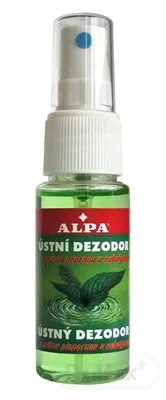 ALPA DENT ÚSTNY DEZODORANT 1×30 ml, s mätou a eukalyptom