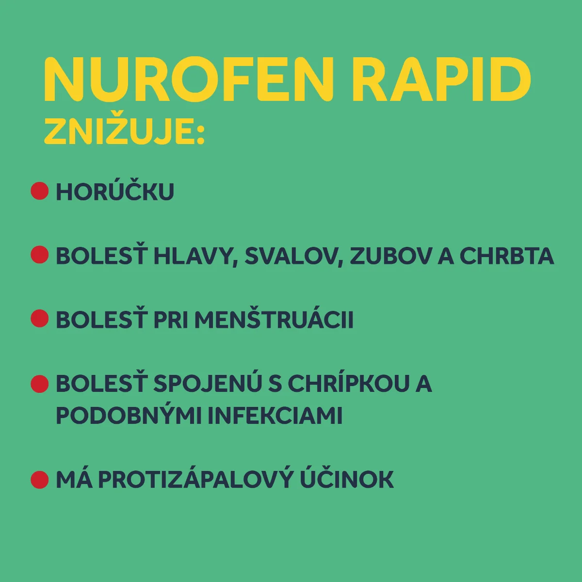 NUROFEN Rapid 400 mg Capsules 1×20 cps, liek proti bolesti