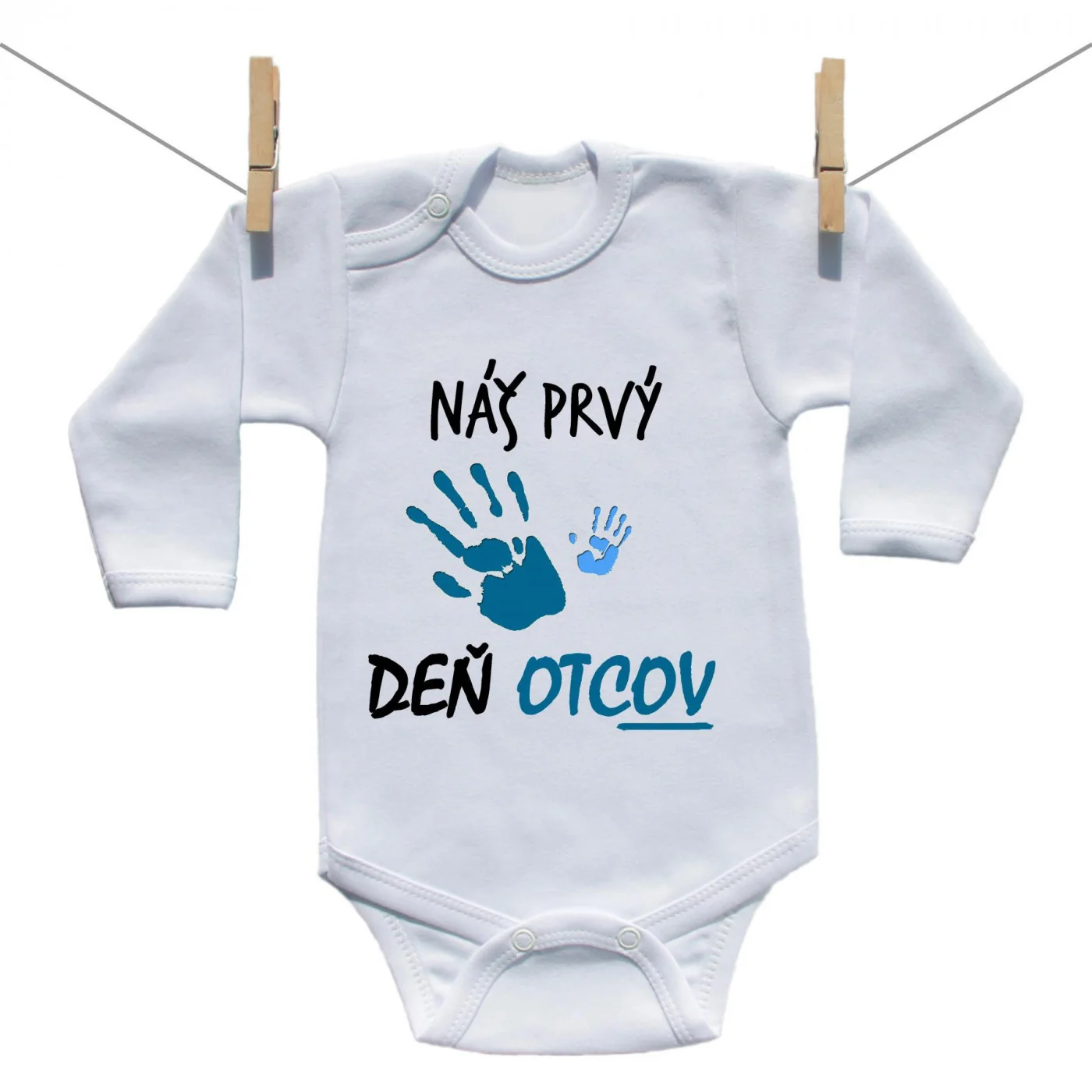 Boodyy Body s dlhým rukávom Náš prvý deň otcov (chlapec) Veľkosť: 50