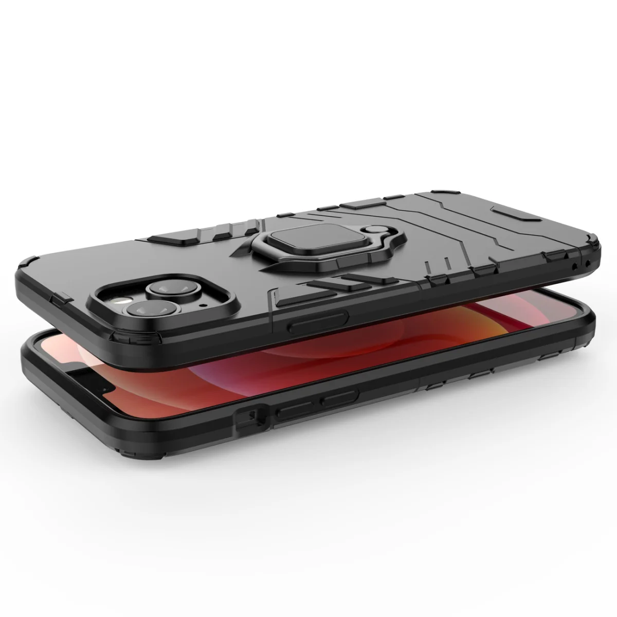 MG Ring Armor kryt na iPhone 14 Plus, čierny