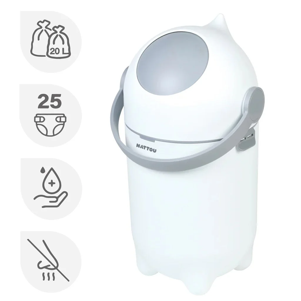 Kôš na plienky Dropy White 27 cm, 20l