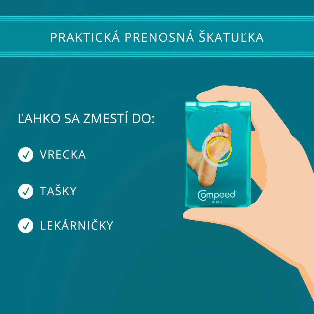 Compeed NÁPLASŤ na mozole 1×6 ks, náplasť, na mozole