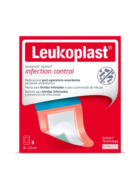 Leukoplast® Leukomed® Sorbact® 1×3 ks, absorpčná náplasť na rany