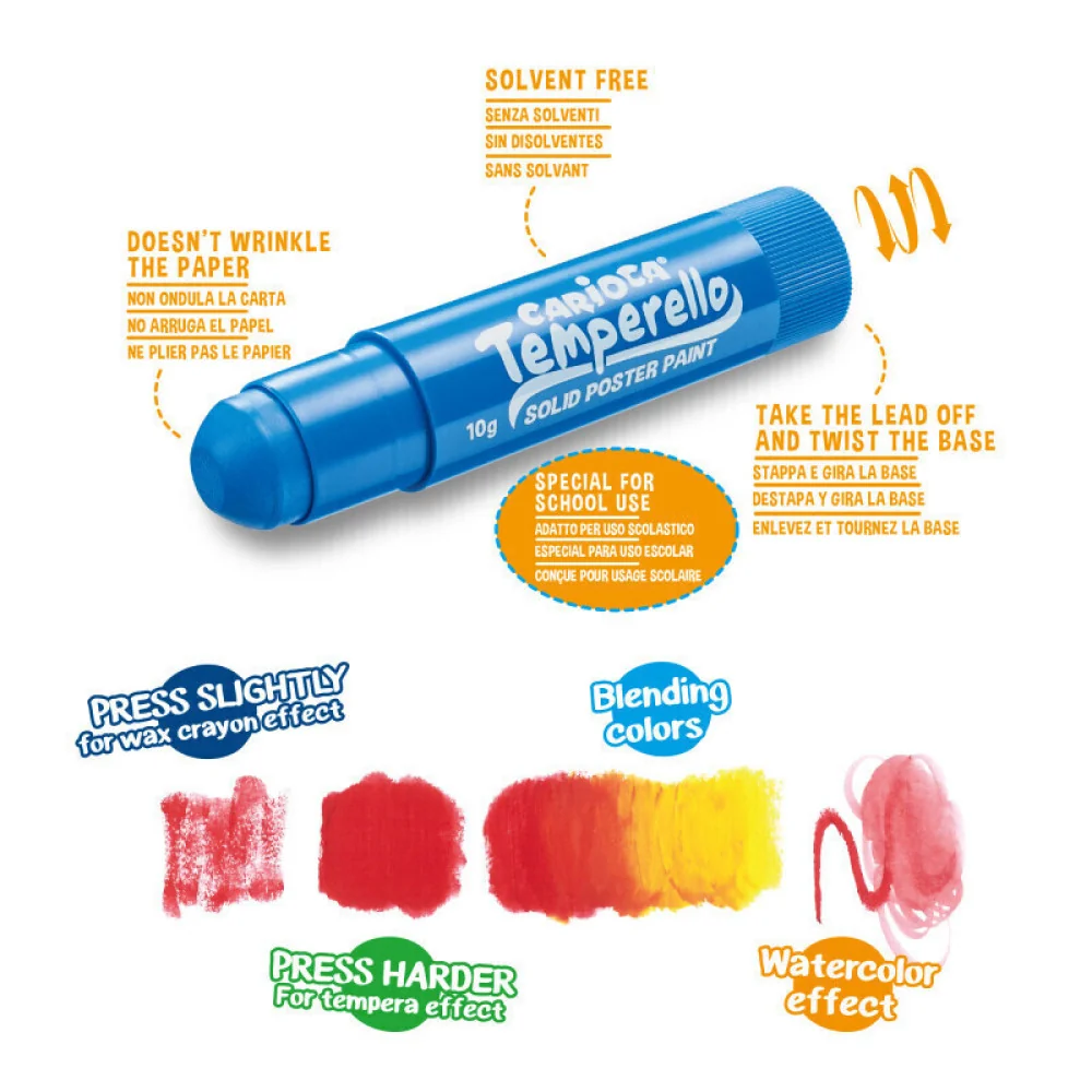 Farby v tube Temperello 12 ks-CARIOCA