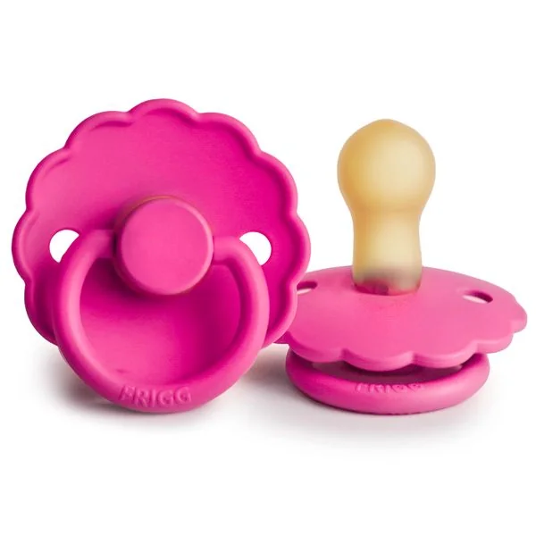 FRIGG Daisy kaučukový cumlík Fuchsia, 0-6m, 1 ks 1×1 ks, kaučukový cumlík
