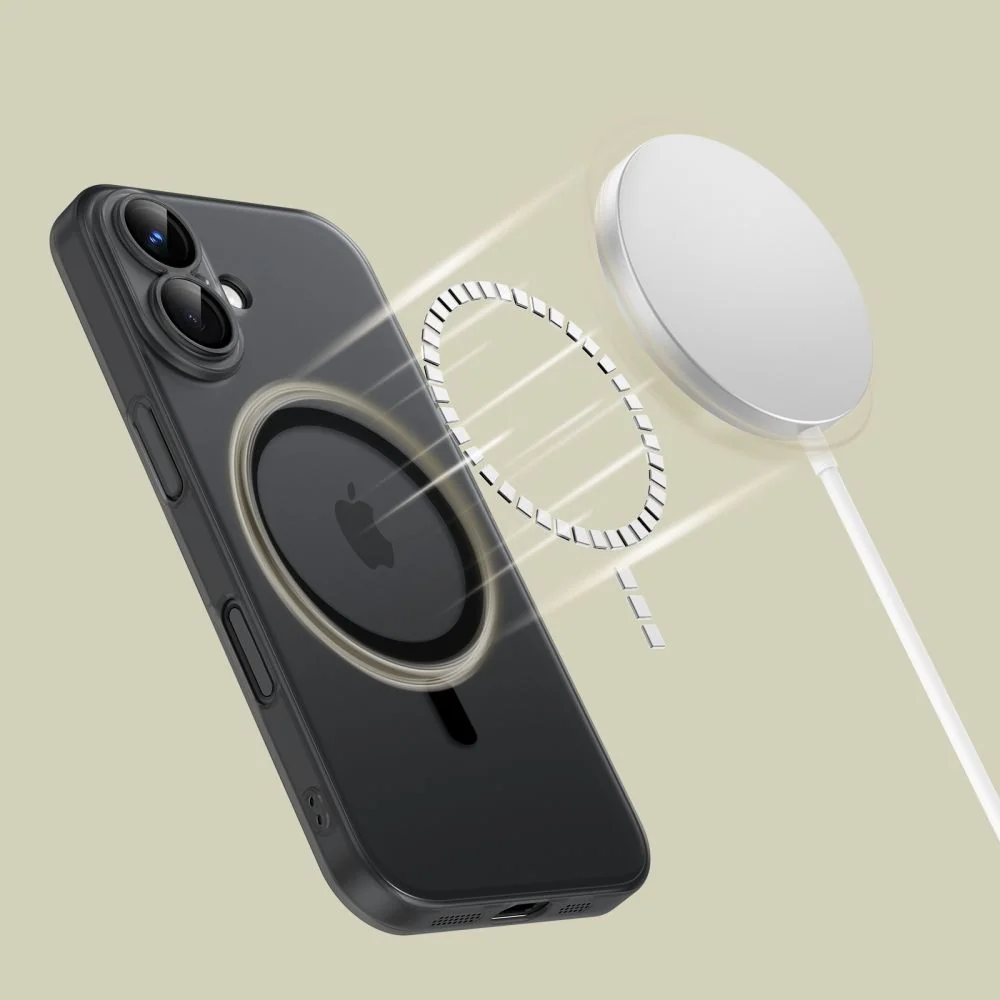 Tech-Protect MagSlime MagSafe kryt na iPhone 16, čierny