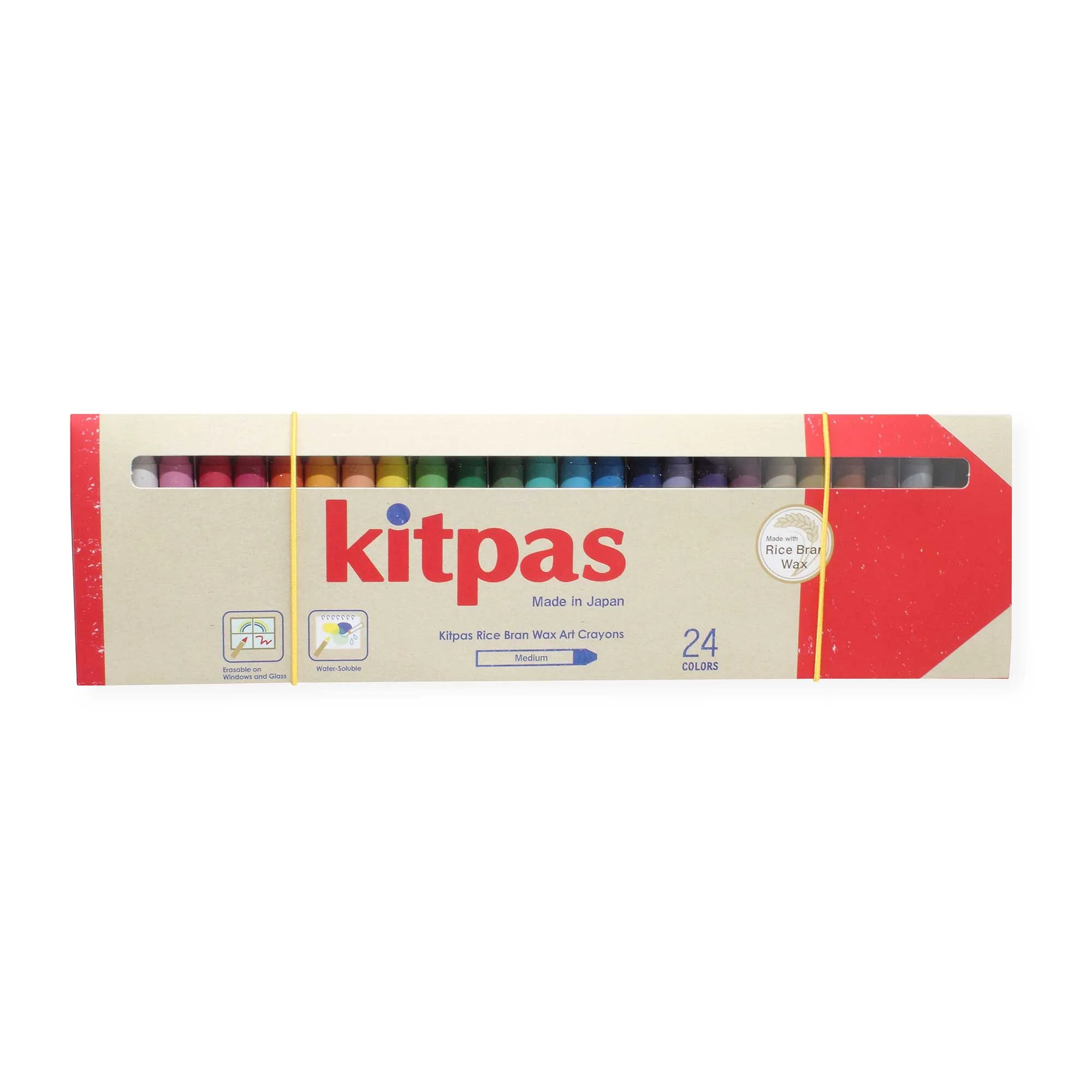 Kitpas voskové pastelky na sklo a papier 24ks