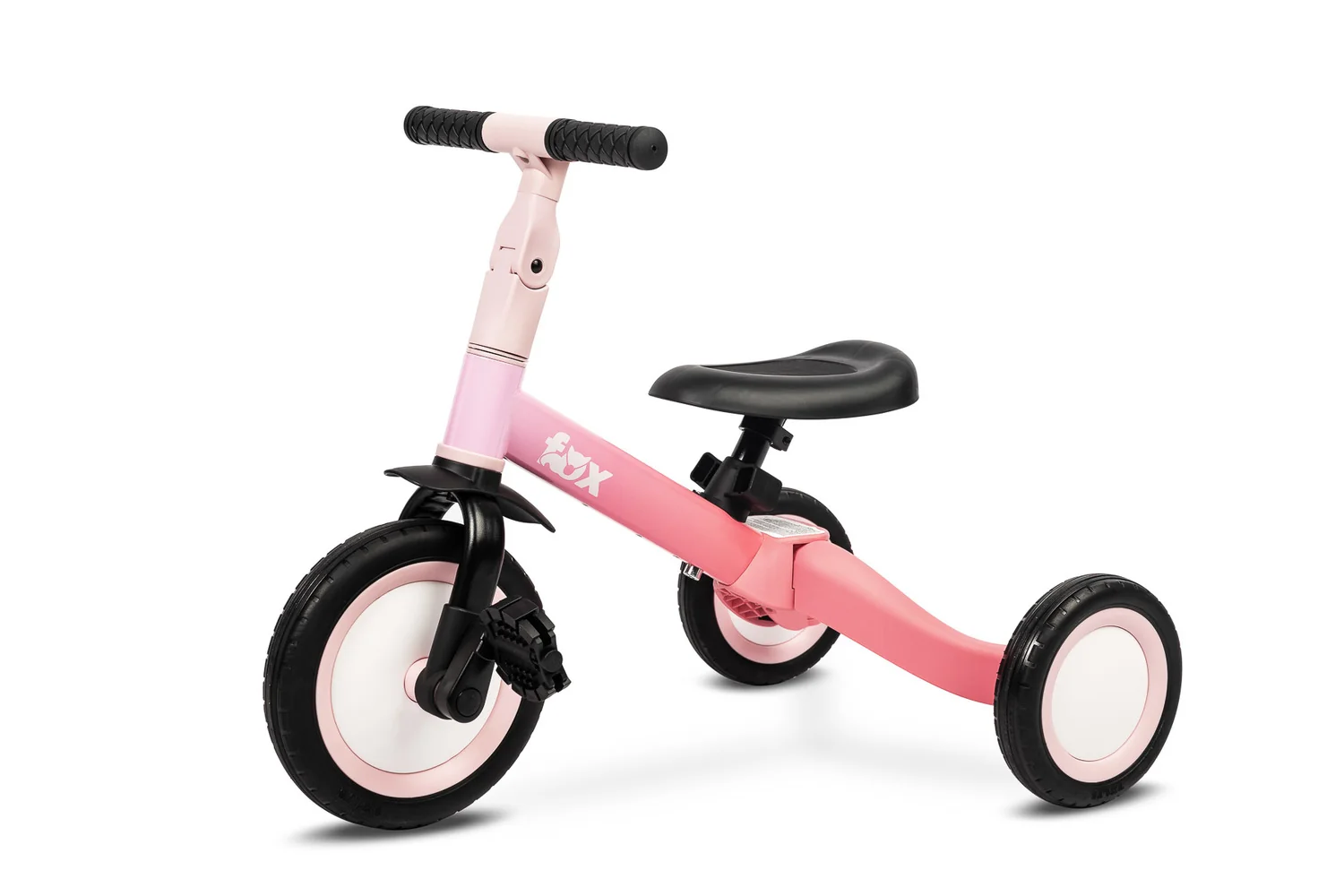 Multifunkčné detské odrážadlo a bicykel 4v1 Fox - ružové