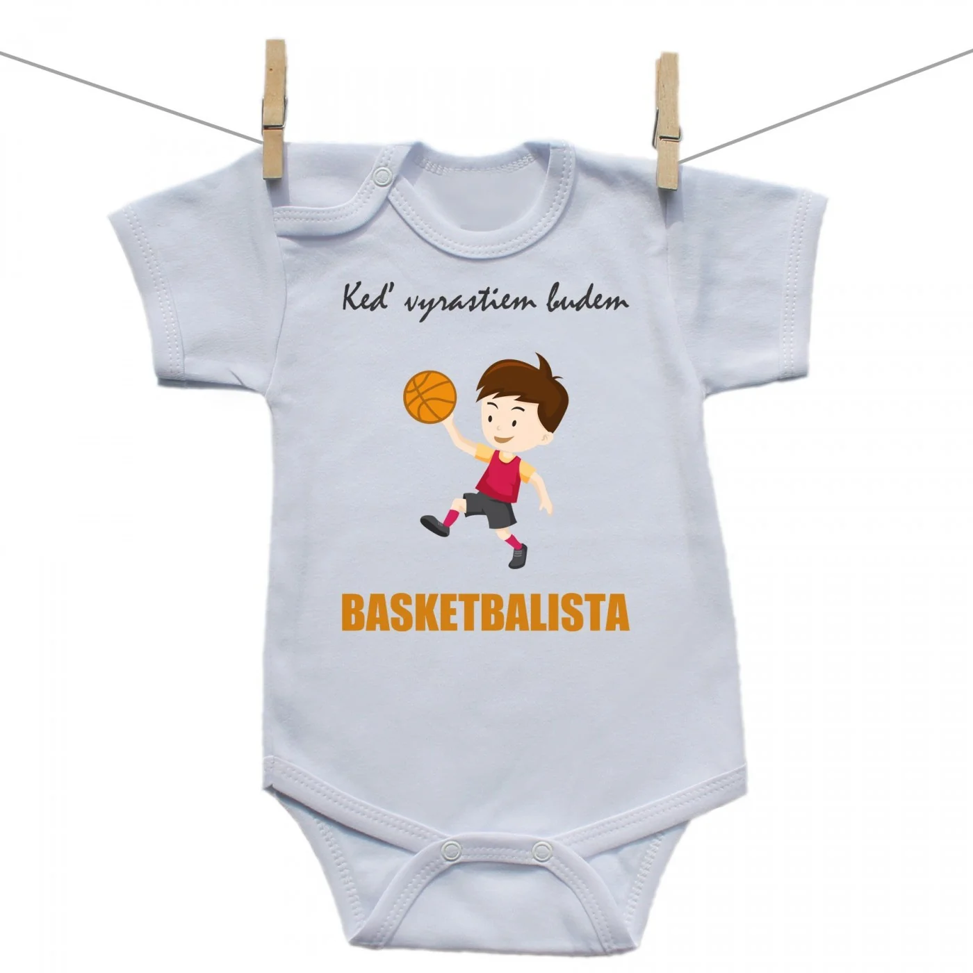Boodyy Body s krátkym rukávom Keď vyrastiem budem basketbalista Veľkosť: 56