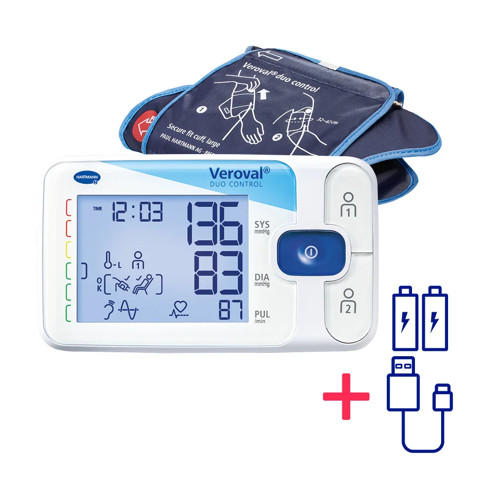 HARTMANN Veroval duo control digitálny tlakomer na pažu s manžetou M 1×1 ks, digitálny tlakomer