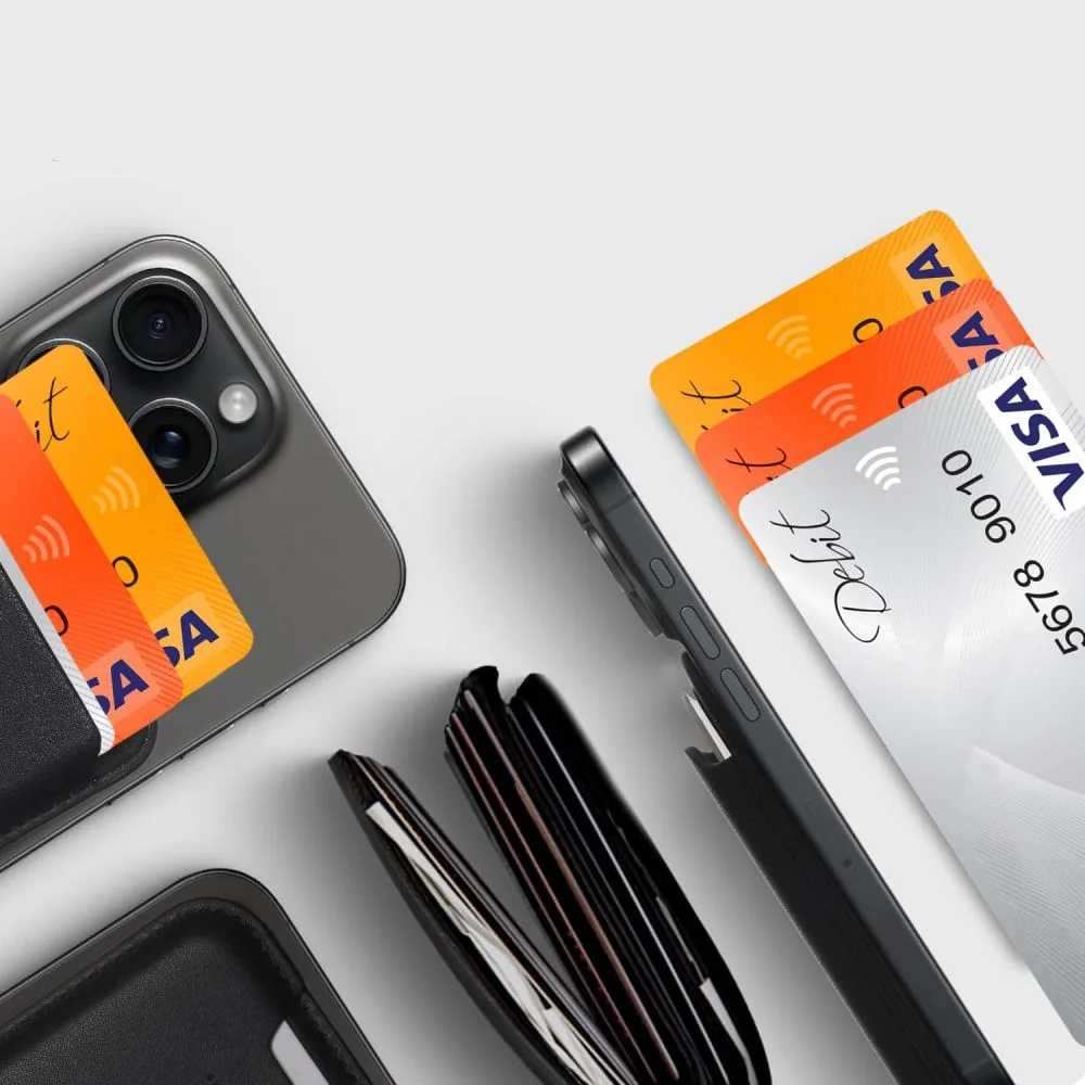 Tech-Protect Wallet MagSafe obal na kartu na mobil, čierny