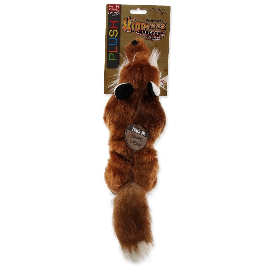 Hračka Dog Fantasy Plush líška pískacia čierne tlapky 45cm