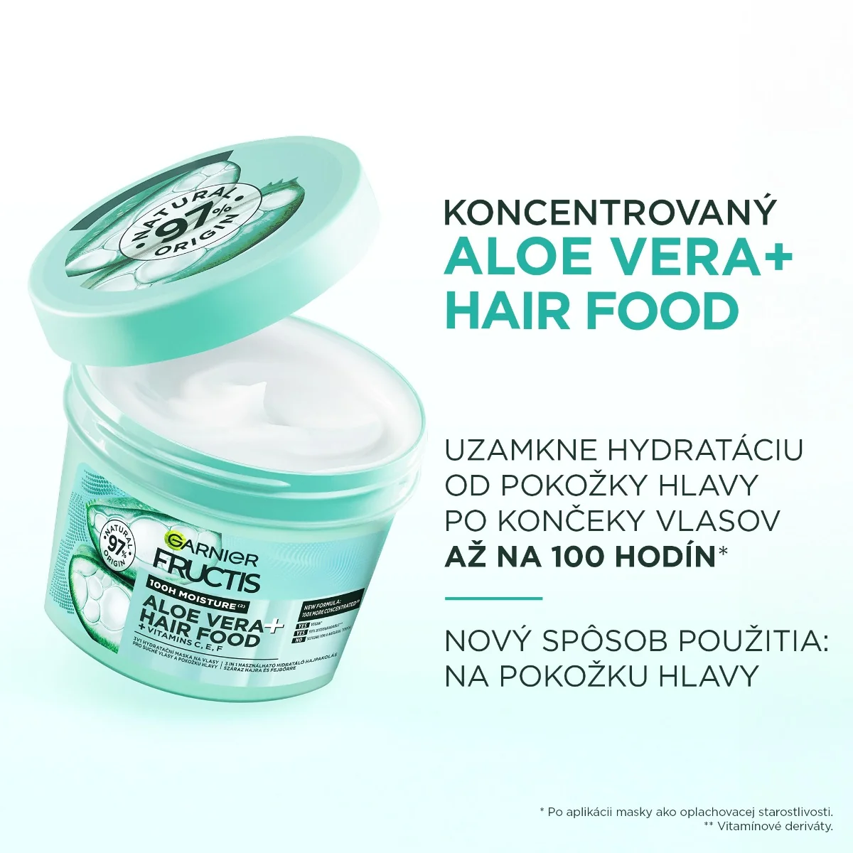 Garnier Fructis Hair Food Hydratačná Aloe Vera maska na normálne až suché vlasy, 400 ml 1×400 ml, maska na vlasy