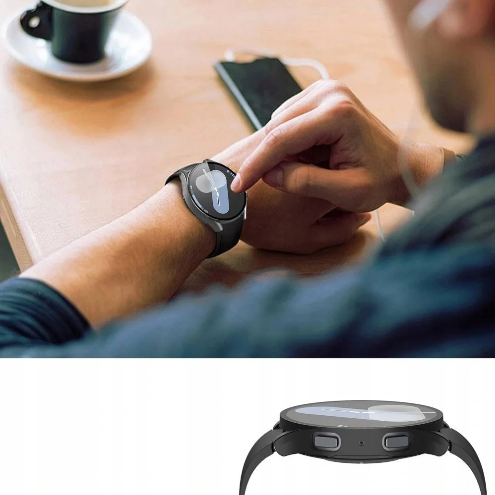 Tech-Protect Defense puzdro so sklom na Samsung Galaxy Watch 8 (40mm), čierne