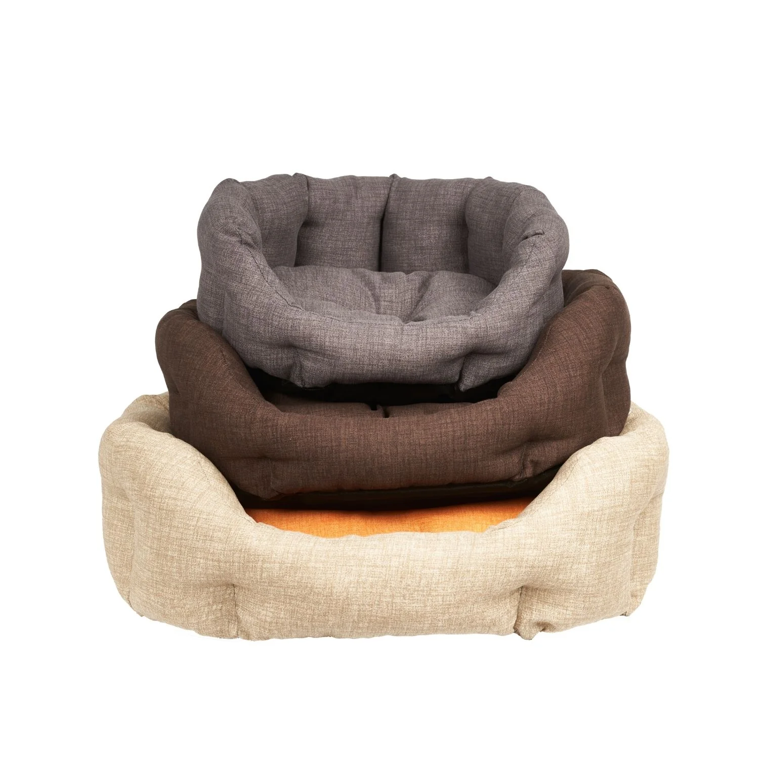 FASHION PETS - PELECH PARMA - 55x45x19 cm - BÉŽOVÁ/ORANŽOVÁ