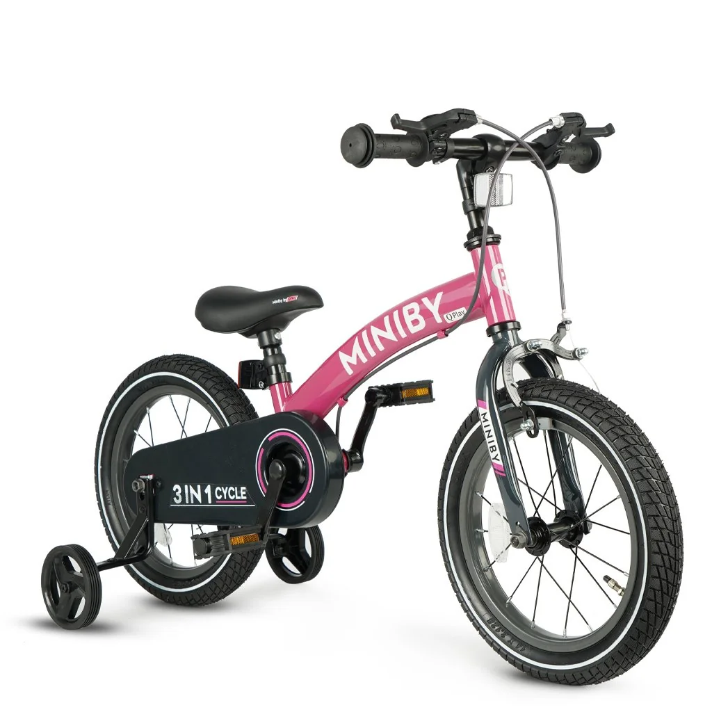 Bicykel Miniby 3v1 Pink, vek 2 - 8 rokov