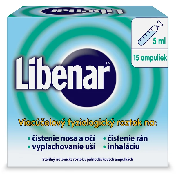 Libenar Viacúčelový fyziologický roztok 15×5 ml, izotonický roztok