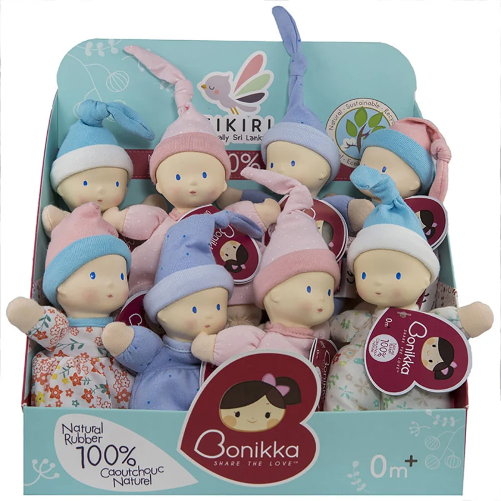 Mini bábika miláčik 15cm - kvietkovaná ružova čiapka