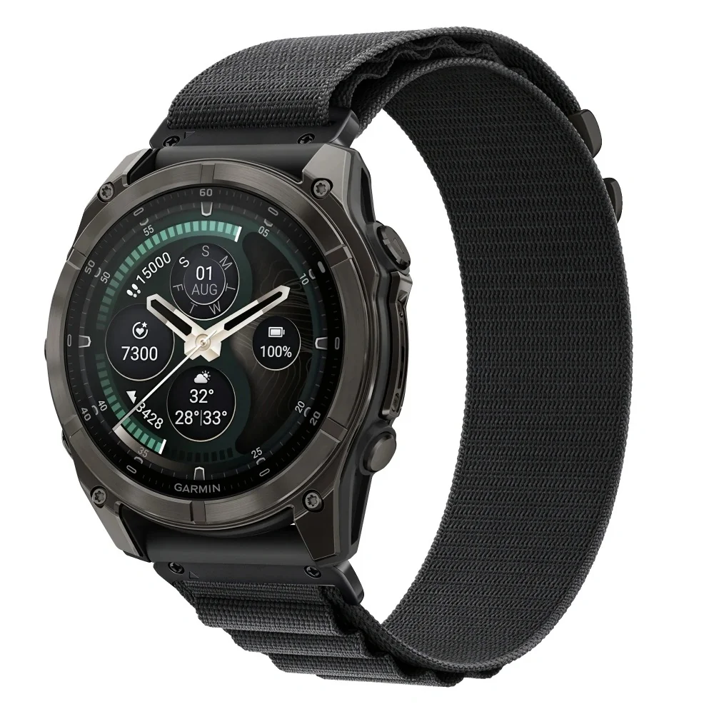Tech-Protect Nylon Pro remienok Garmin QuickFit 22mm, black