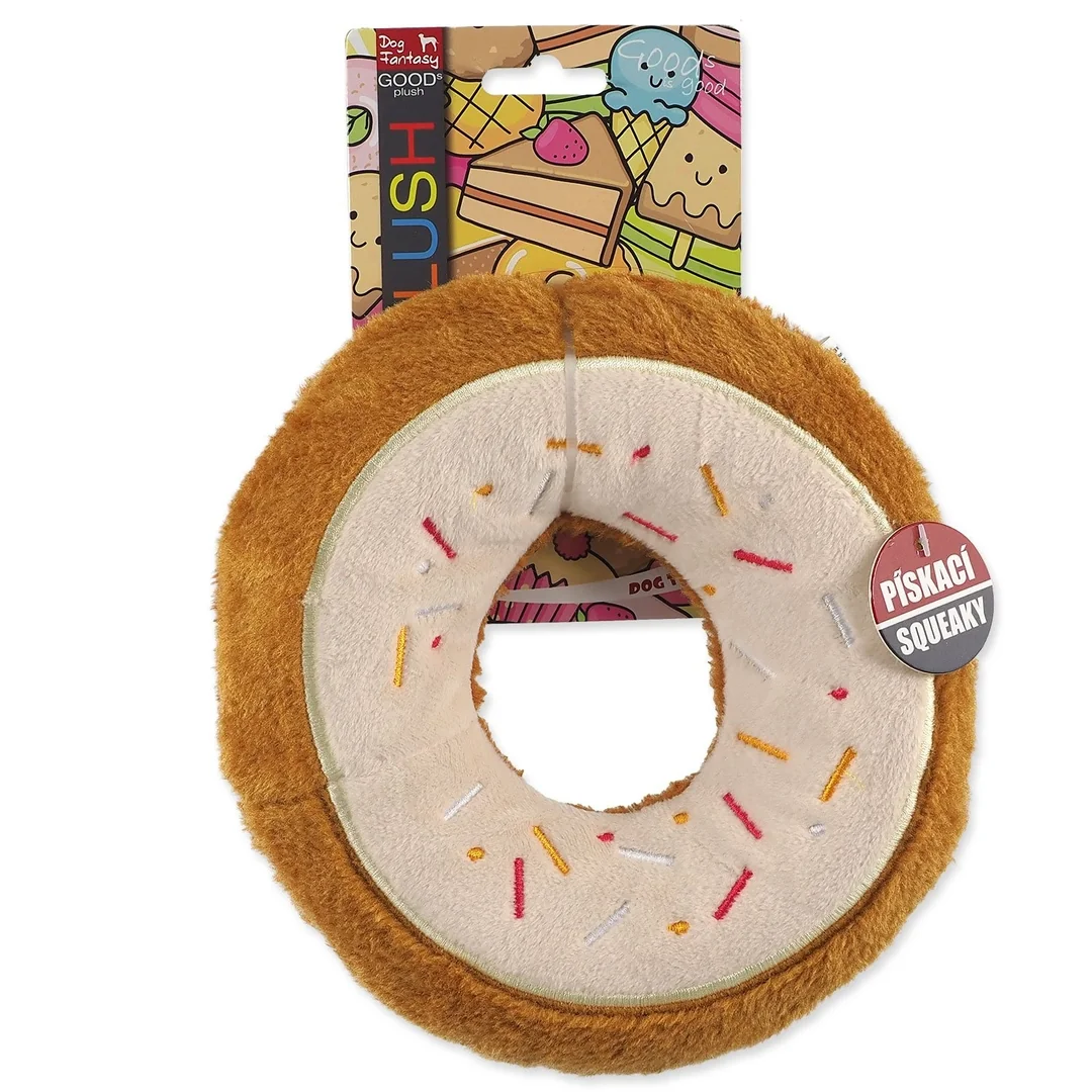 Hračka Dog Fantasy donut biely 19cm