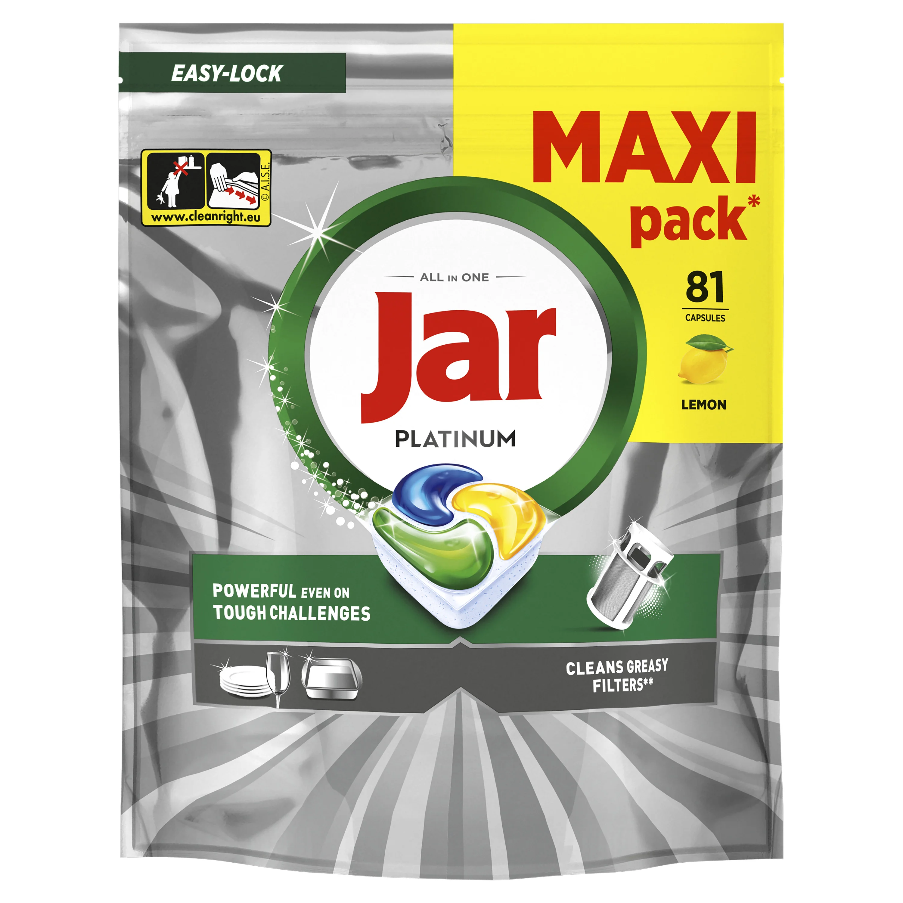 Jar Platinum Lemon tablety do umývačky riadu 81 ks