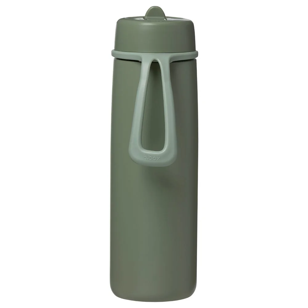 Nerezová termofľaša so slamkou 690 ml olive, nerezová oceľ