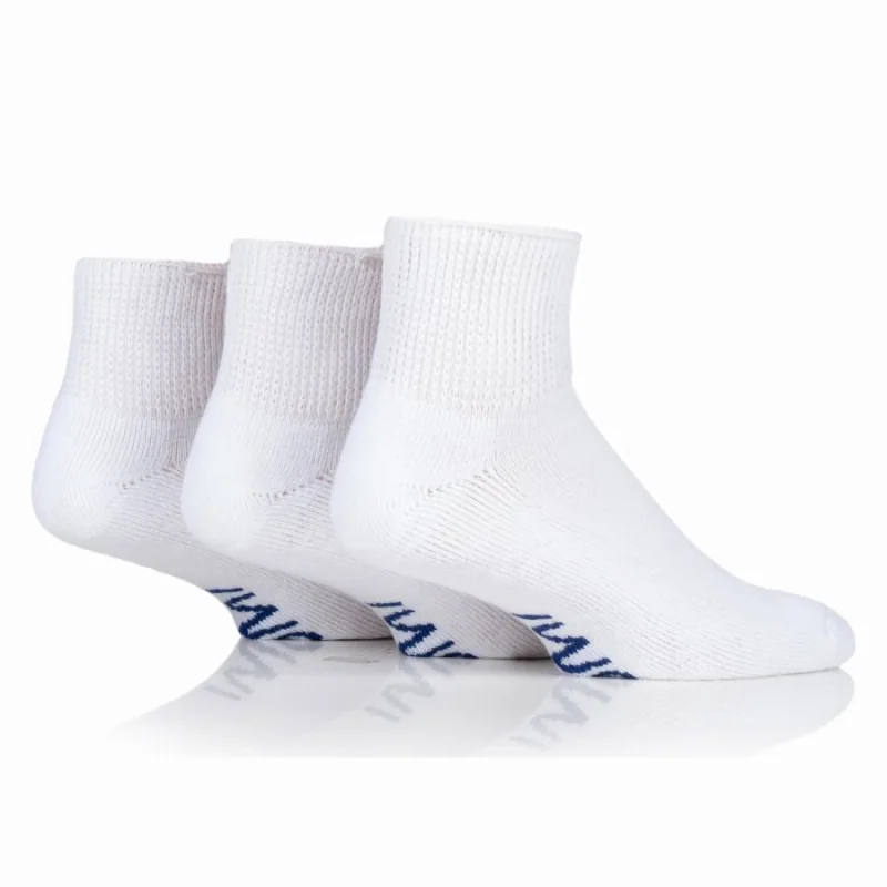 IOMI 3 páry ANKLE Diabetik ponožky so zvýšeným zdravotným lemom Biele Veľkosť ponožky 39-42