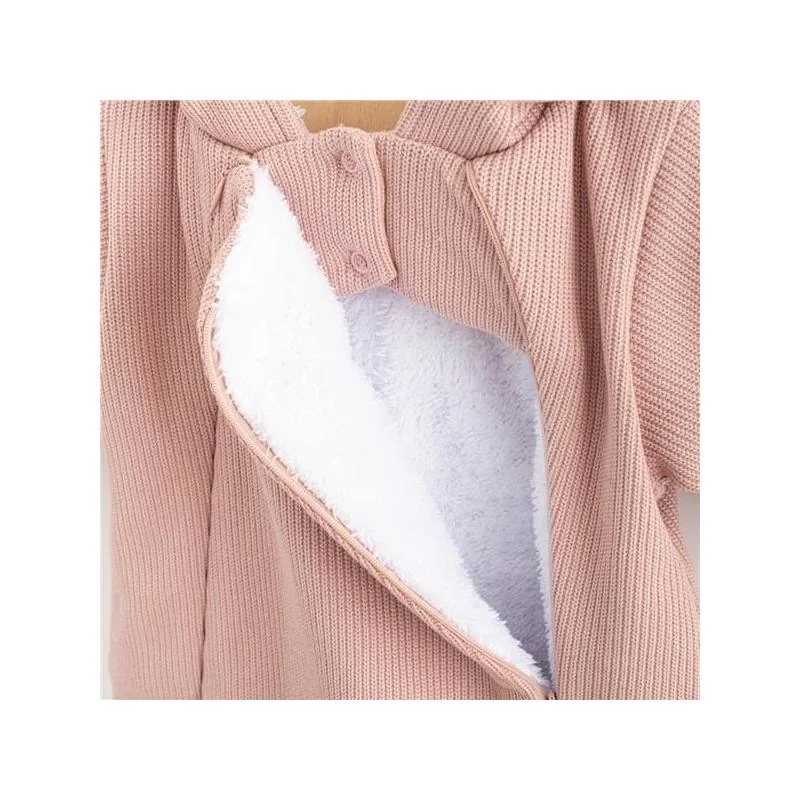 Dojčenská kombinéza s kapucňou New Baby Frosty pink 68 (4-6m),