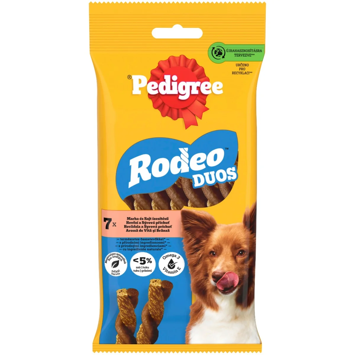 PEDIGREE pochúťka Rodeo Duo s hovädzím a sýrom 123g 1×123 g, pochúťka pre psy