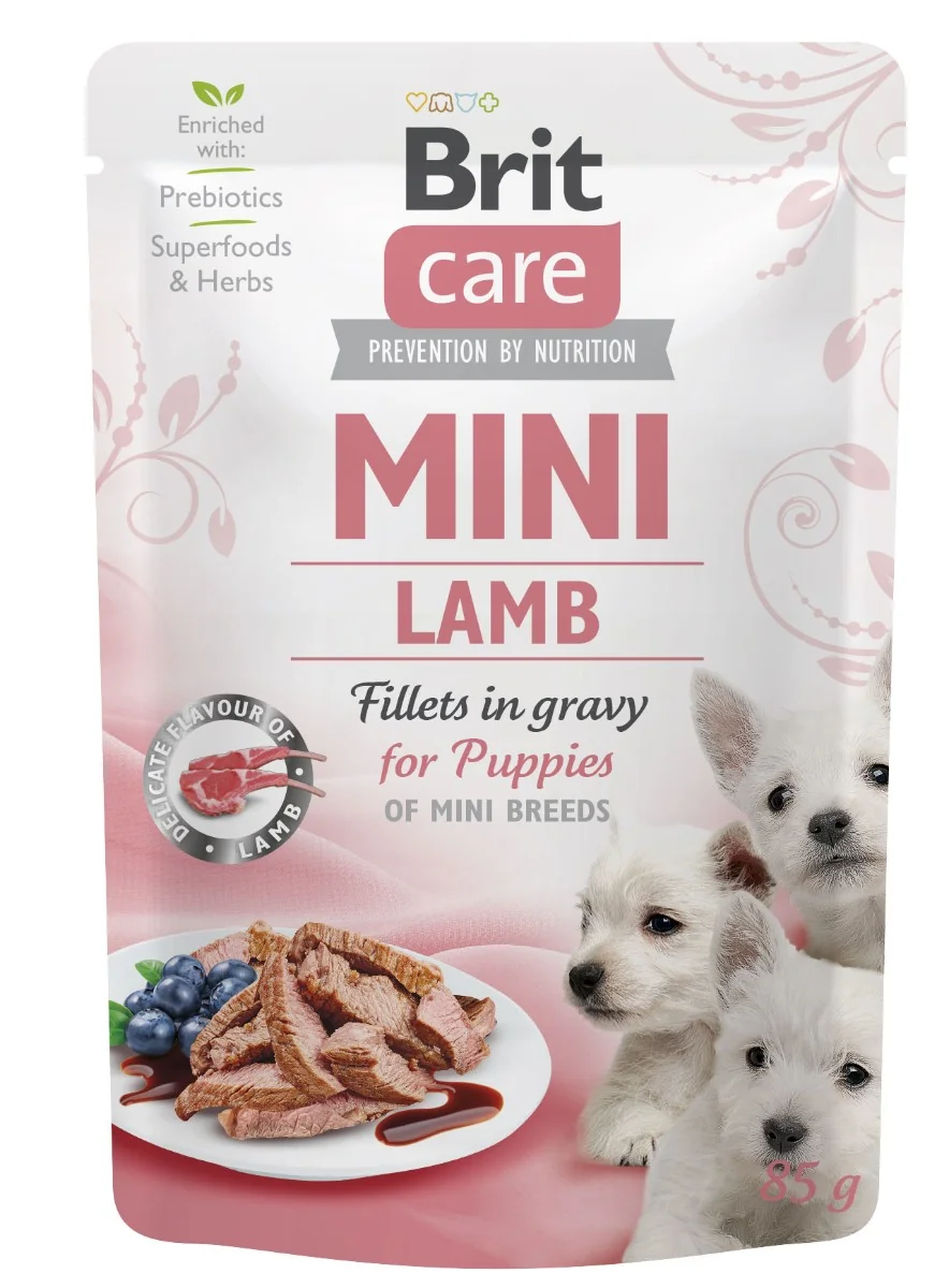 Brit Care Mini Puppy Jahňacie filety v omáčke 85 g