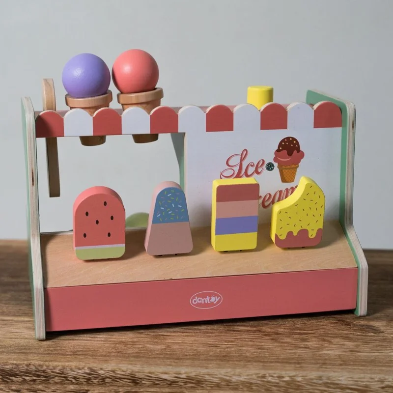 DANTOY playful Wood drevený zmrzlinový stánok 12ks