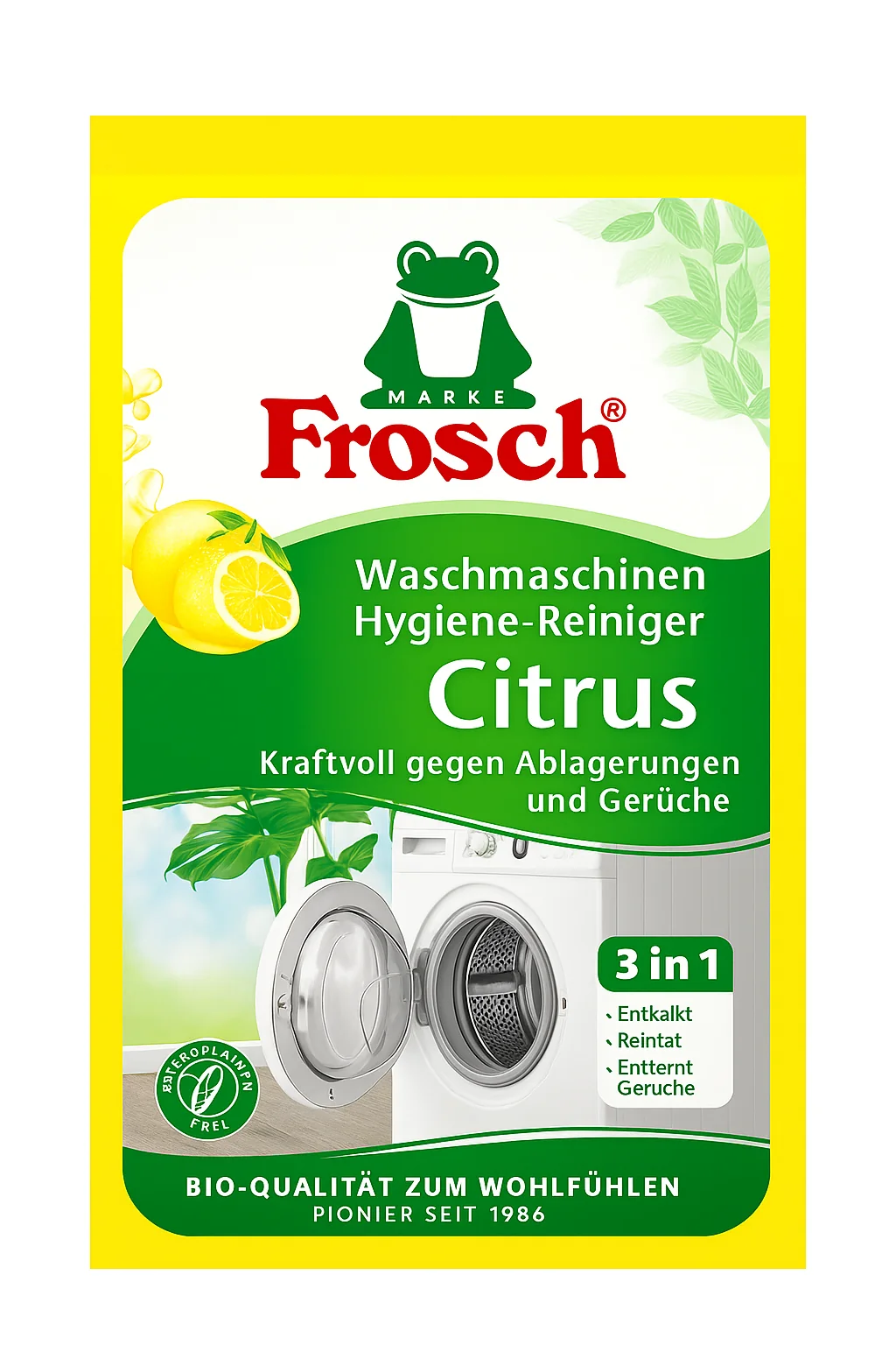 FROSCH hygienický čistič práčky 250g Citrón eko