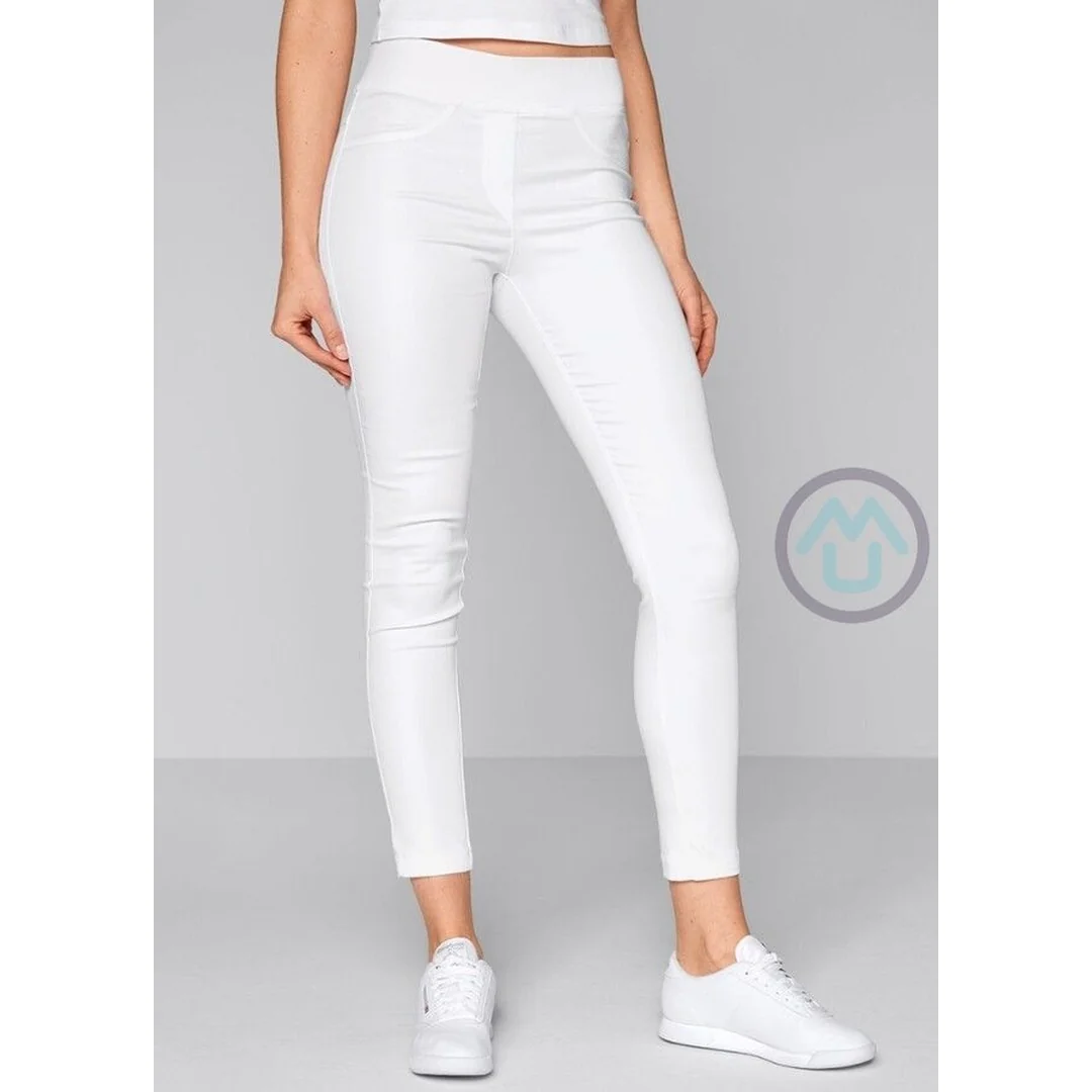 Dámske biele nohavice SLIM STRETCH 2XL
