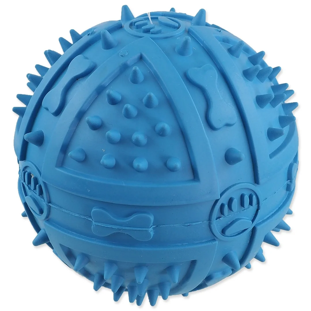 Hračka Dog Fantasy lopta s bodlinami pískacia mix farieb 9cm