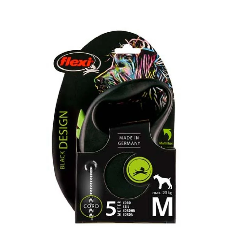 flexi Black Design M lanko 5m zelená do 20kg