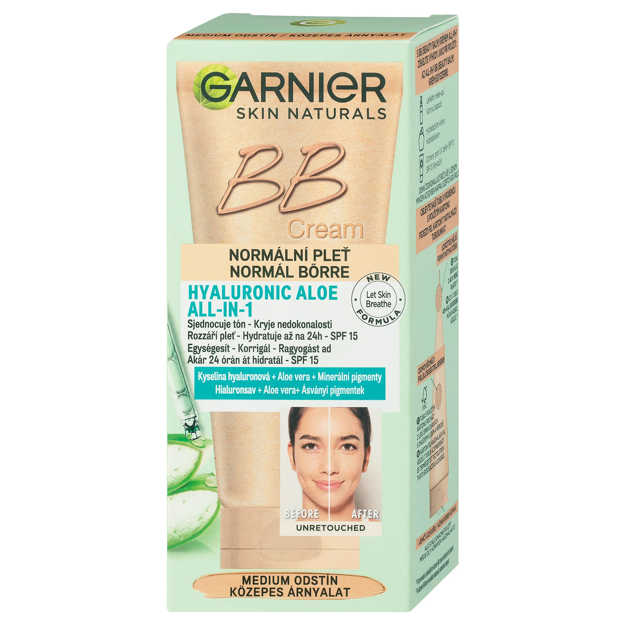 GARNIER SKIN BB CREAM tieň krému medium 1×50 ml, 12 h výdrž
