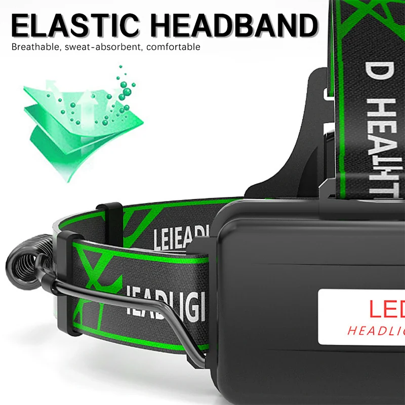 MG LC2 LED čelovka, čierna/zelená