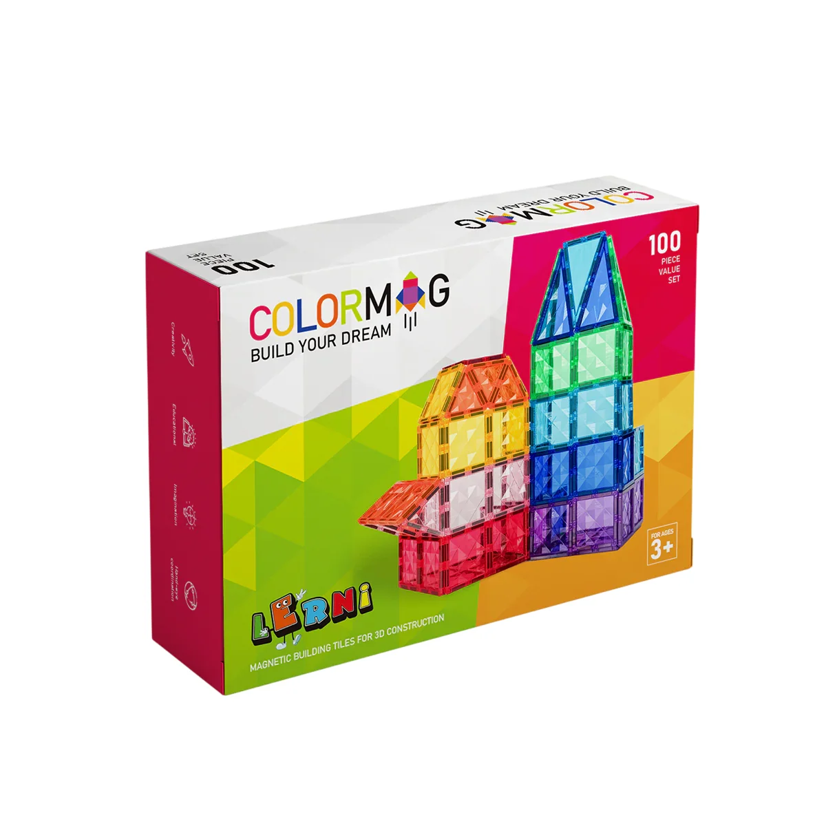 Magnetická stavebnica COLORMAG 100 kusov