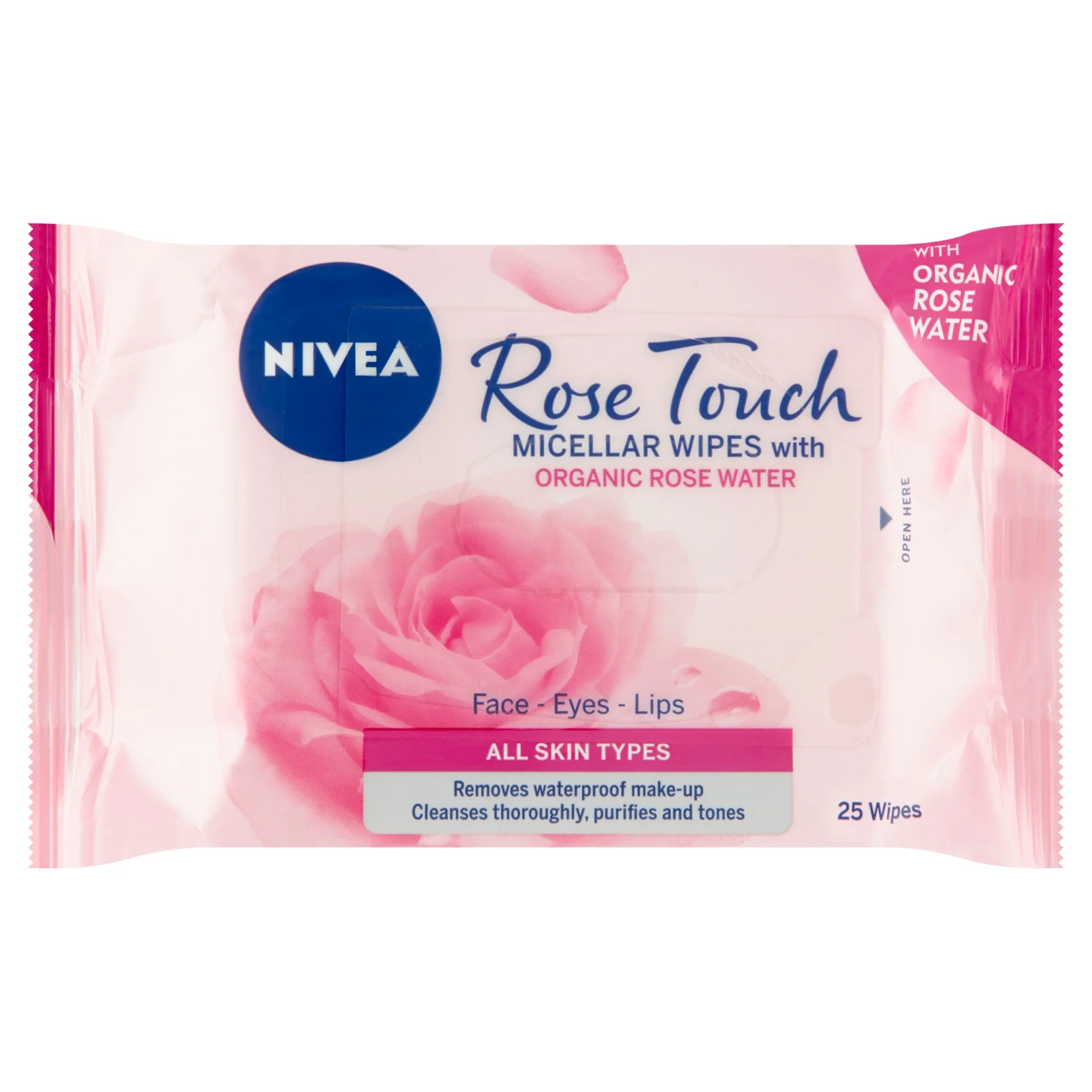 NIVEA Micelární obrúsky Rose 1×25 ks, pre všetky typy pleti