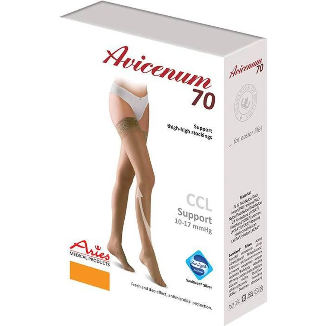 AVICENUM 70 DEN stehenné pančuchy telové - 8030 - Veľkosť XL