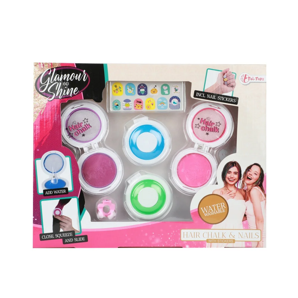 Krieda na vlasy + Samolepky na nechty-Toi Toys