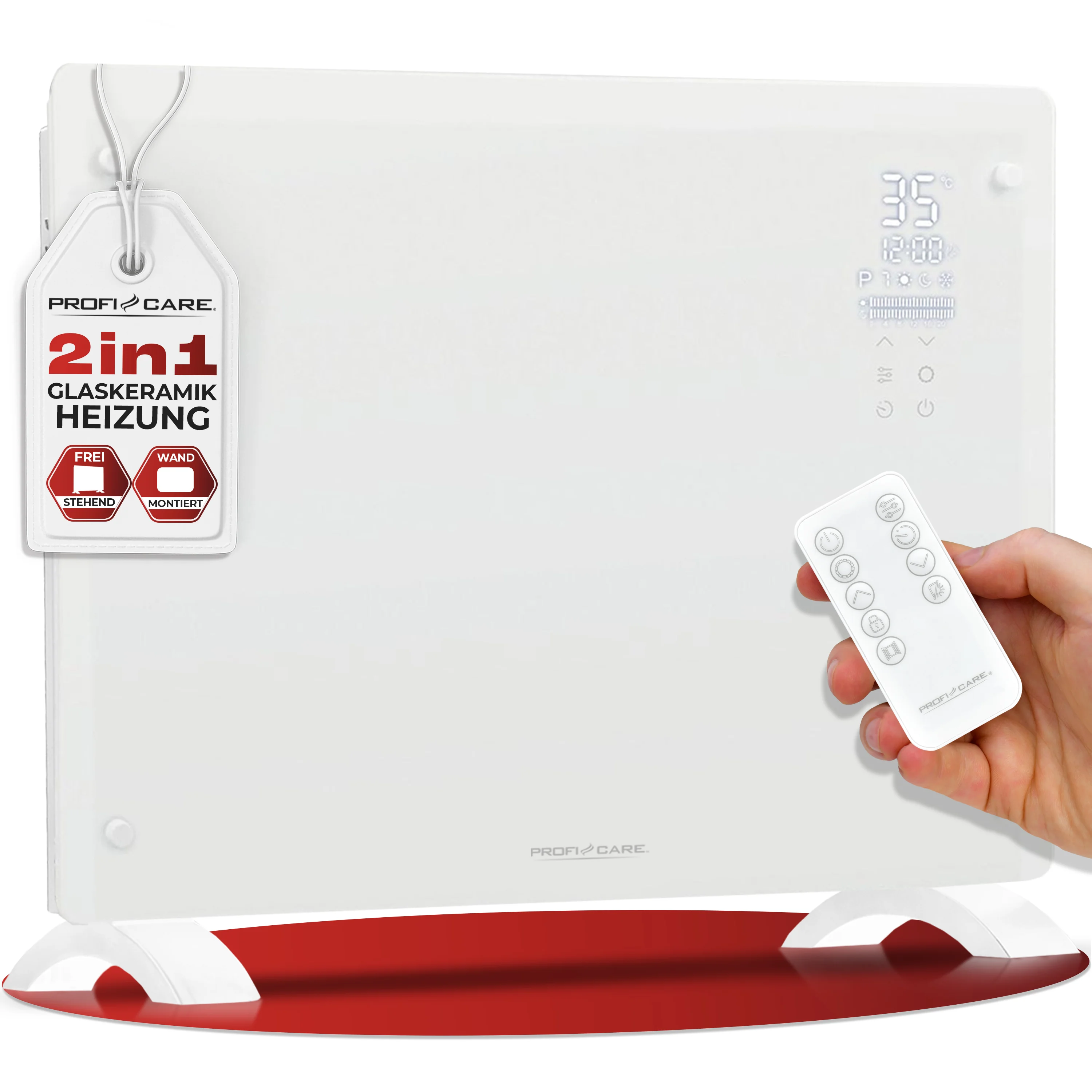 ProfiCare GKH 3118 sklenený konvektor 1500 W biely