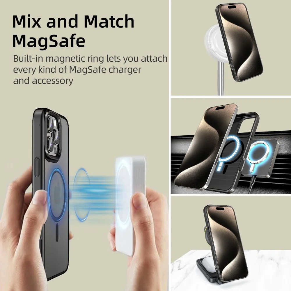 Tech-Protect Magmat MagSafe kryt na iPhone 16 Pro Max, čierny
