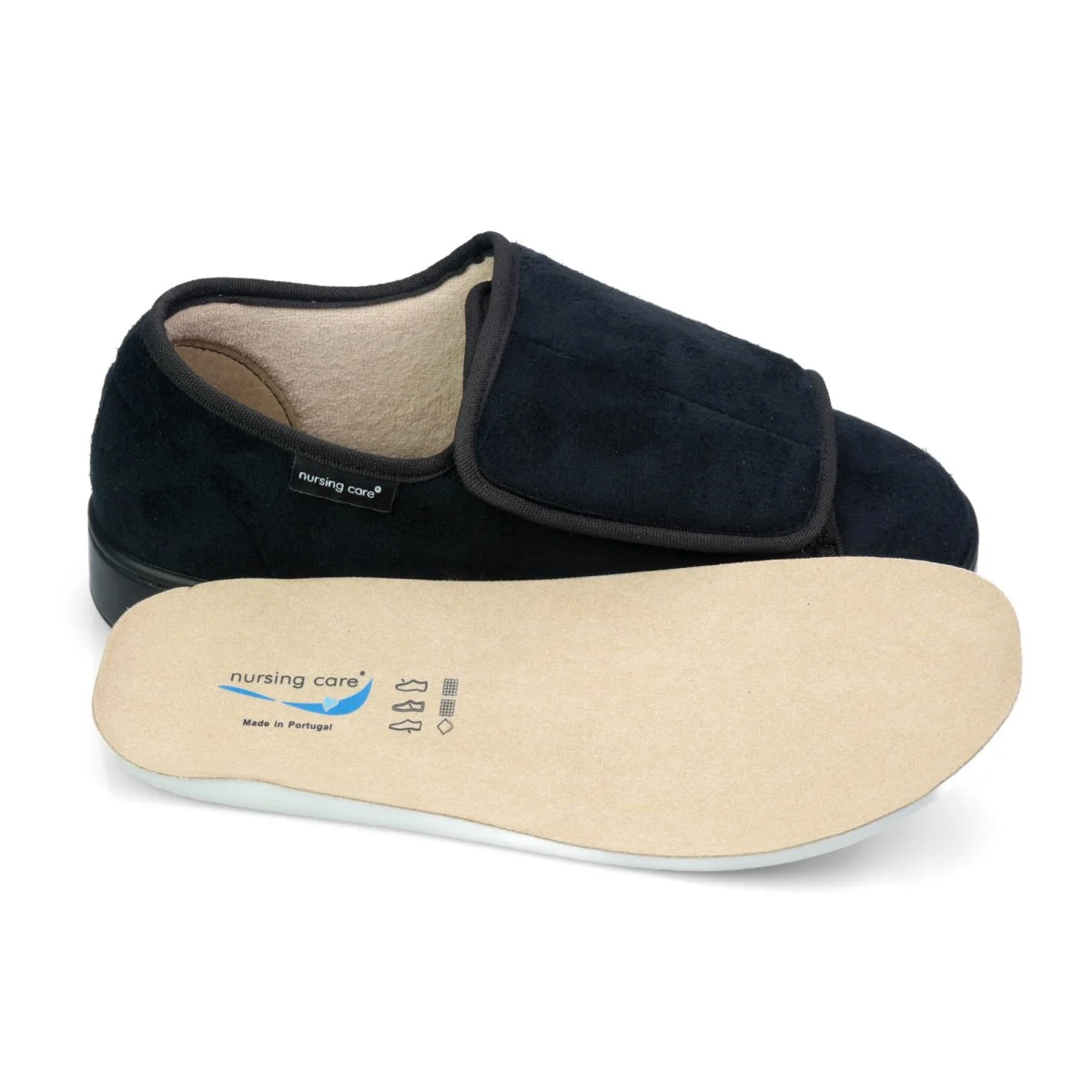 Zdravotná obuv ARRABIDA pre opuchnuté nohy zateplená unisex, čierna, veľkost: 37