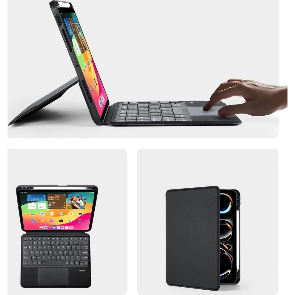 Dux Ducis DK puzdro s klávesnicou na iPad Pro 11'' 2024, čierne