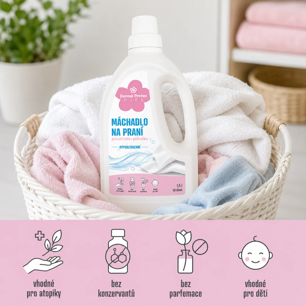 Pure Plákadlo na pranie pre citlivú pokožku 1,5 l